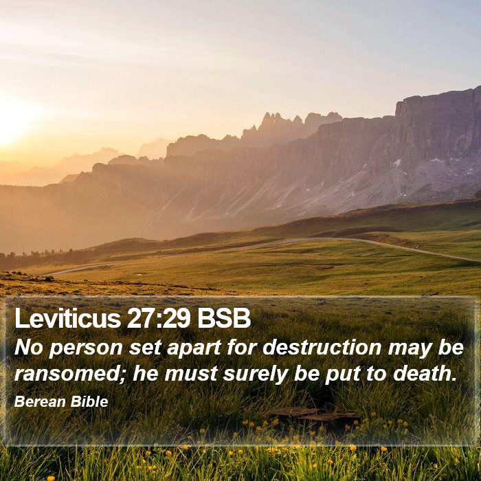 Leviticus 27:29 BSB Bible Study