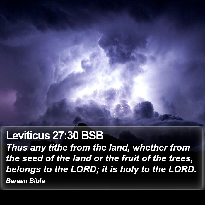 Leviticus 27:30 BSB Bible Study