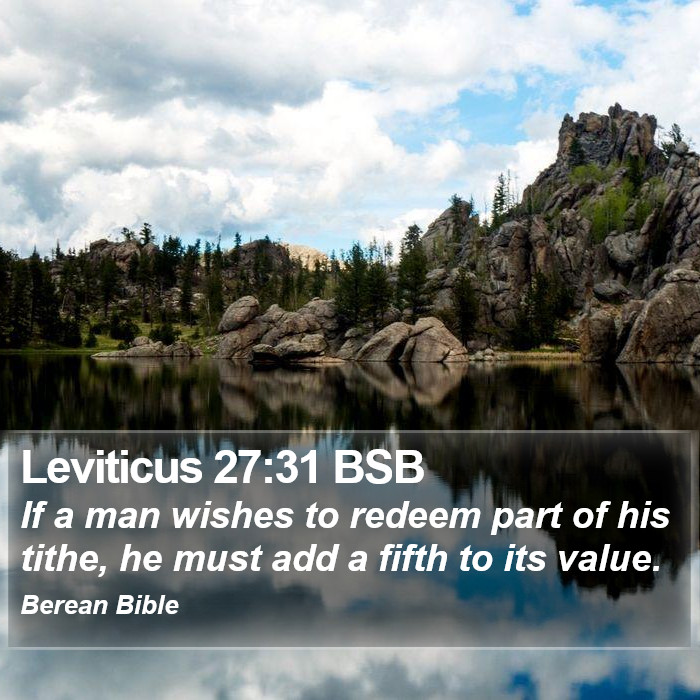 Leviticus 27:31 BSB Bible Study