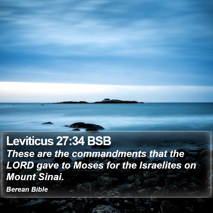 Leviticus 27:34 BSB Bible Study