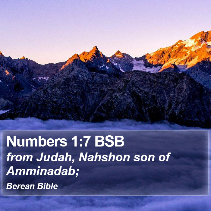 Numbers 1:7 BSB Bible Study