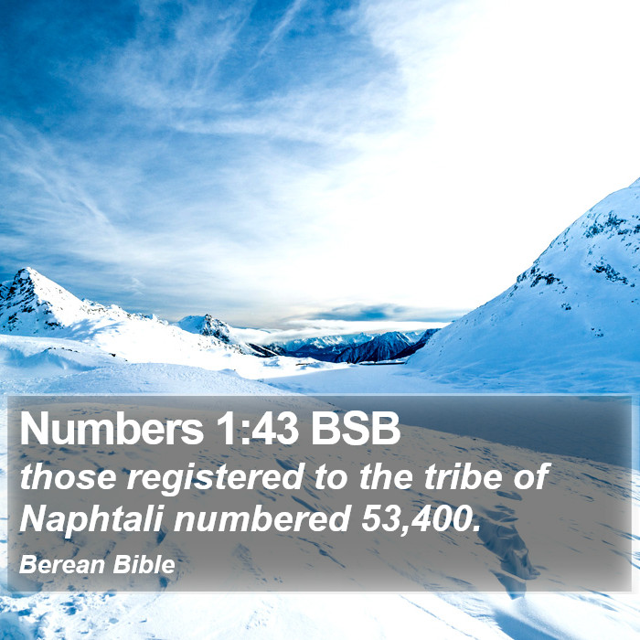 Numbers 1:43 BSB Bible Study