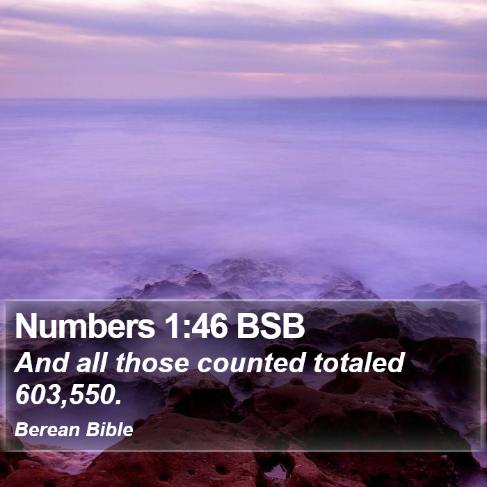 Numbers 1:46 BSB Bible Study