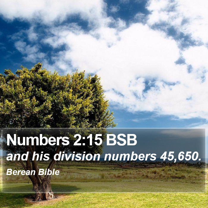 Numbers 2:15 BSB Bible Study