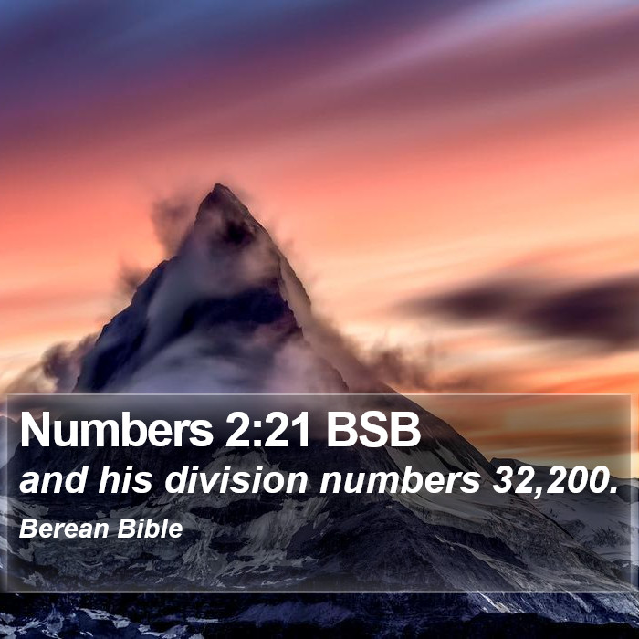 Numbers 2:21 BSB Bible Study