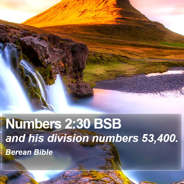 Numbers 2:30 BSB Bible Study