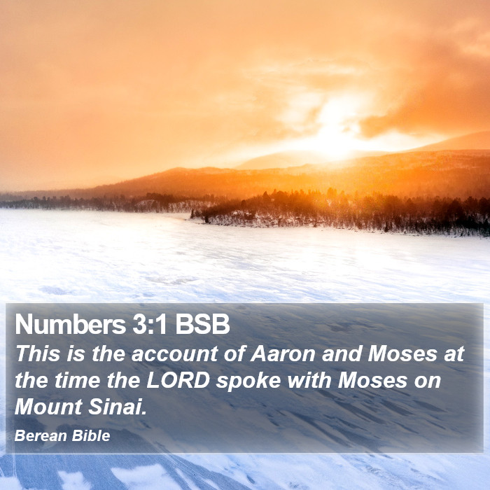 Numbers 3:1 BSB Bible Study