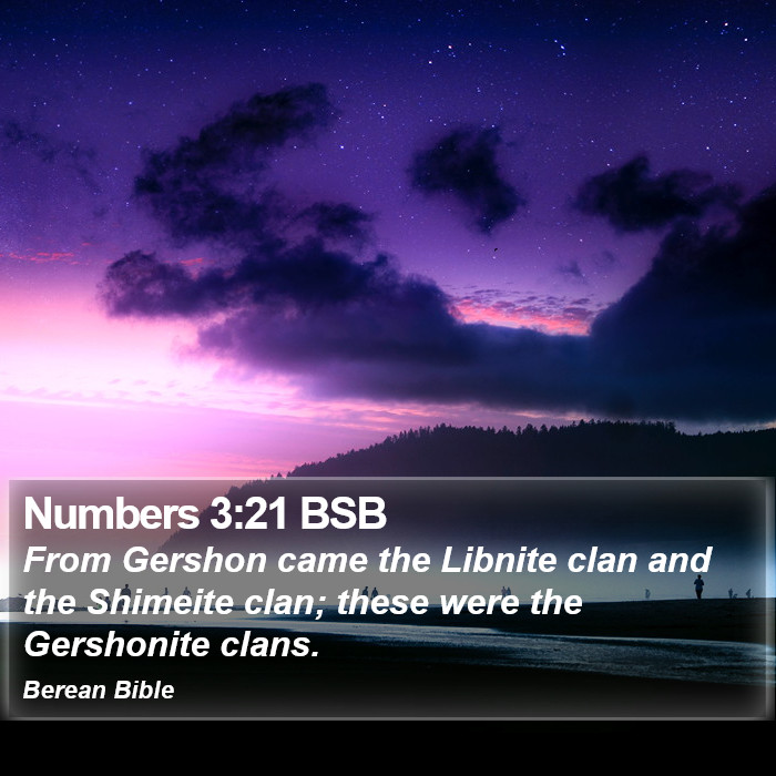 Numbers 3:21 BSB Bible Study