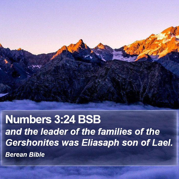 Numbers 3:24 BSB Bible Study