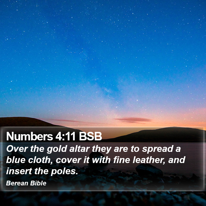 Numbers 4:11 BSB Bible Study