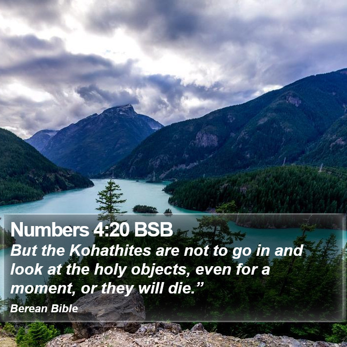 Numbers 4:20 BSB Bible Study