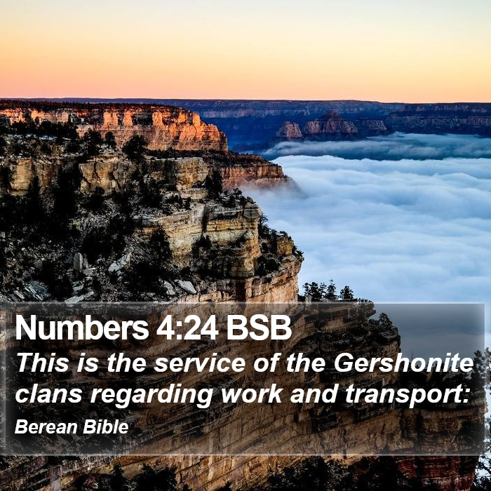 Numbers 4:24 BSB Bible Study