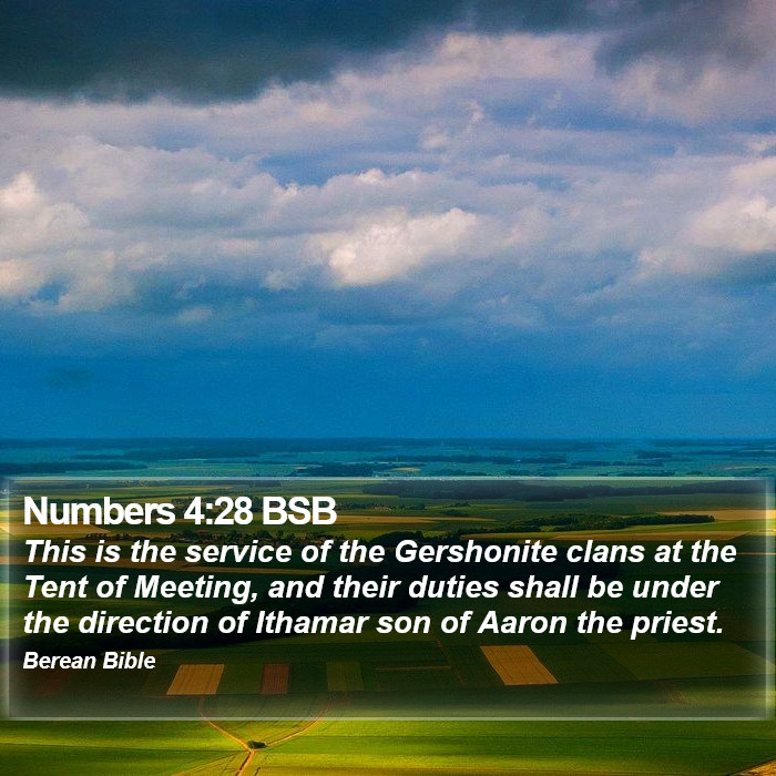 Numbers 4:28 BSB Bible Study