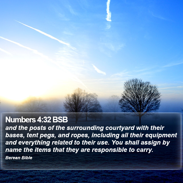 Numbers 4:32 BSB Bible Study