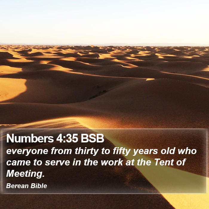 Numbers 4:35 BSB Bible Study