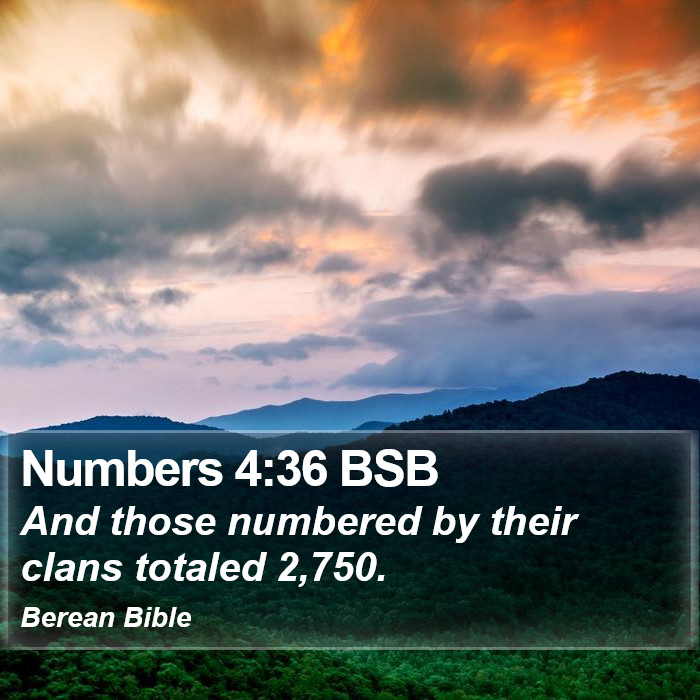 Numbers 4:36 BSB Bible Study