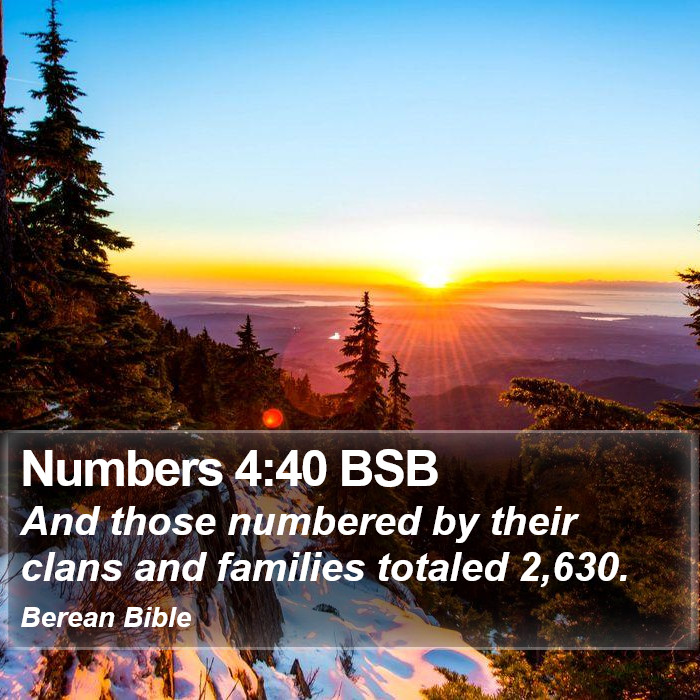 Numbers 4:40 BSB Bible Study