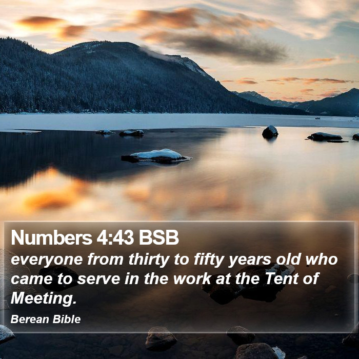 Numbers 4:43 BSB Bible Study