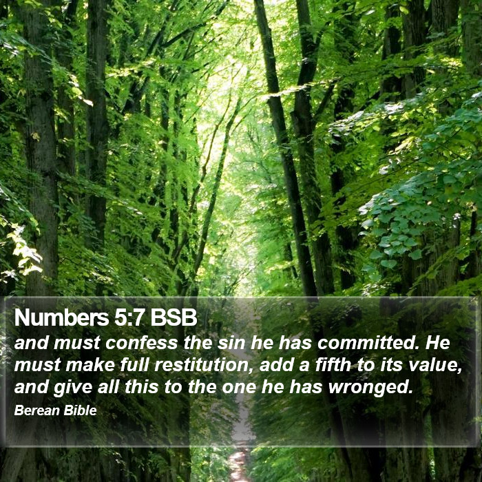 Numbers 5:7 BSB Bible Study