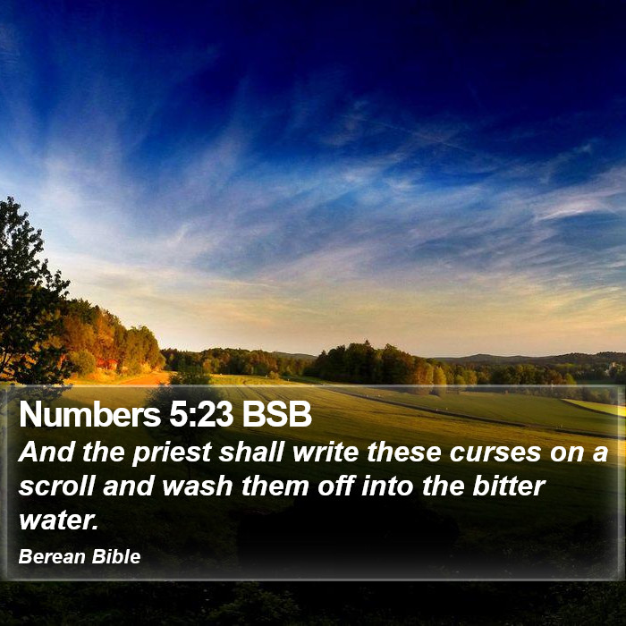 Numbers 5:23 BSB Bible Study