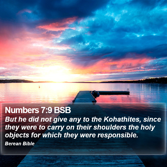 Numbers 7:9 BSB Bible Study