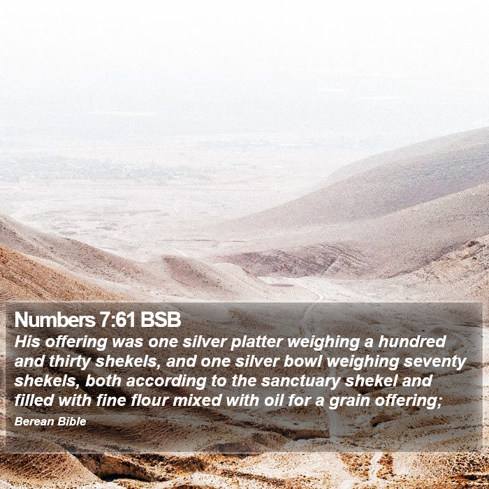 Numbers 7:61 BSB Bible Study