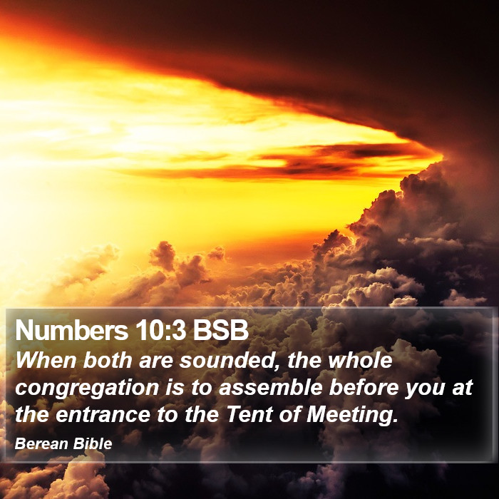 Numbers 10:3 BSB Bible Study