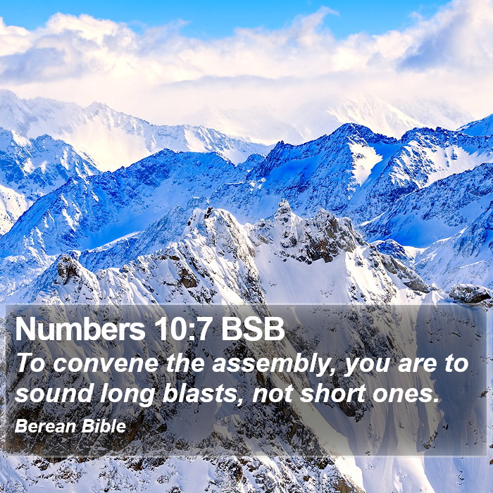 Numbers 10:7 BSB Bible Study