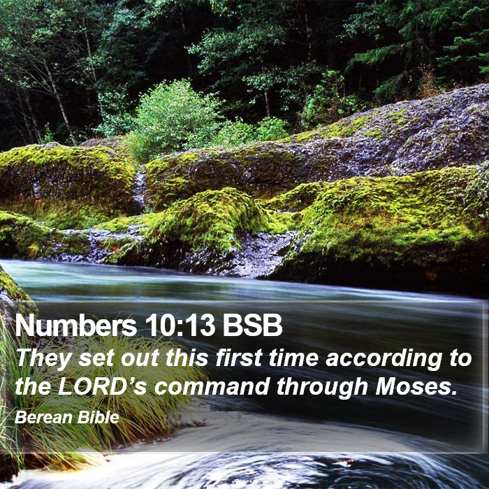 Numbers 10:13 BSB Bible Study