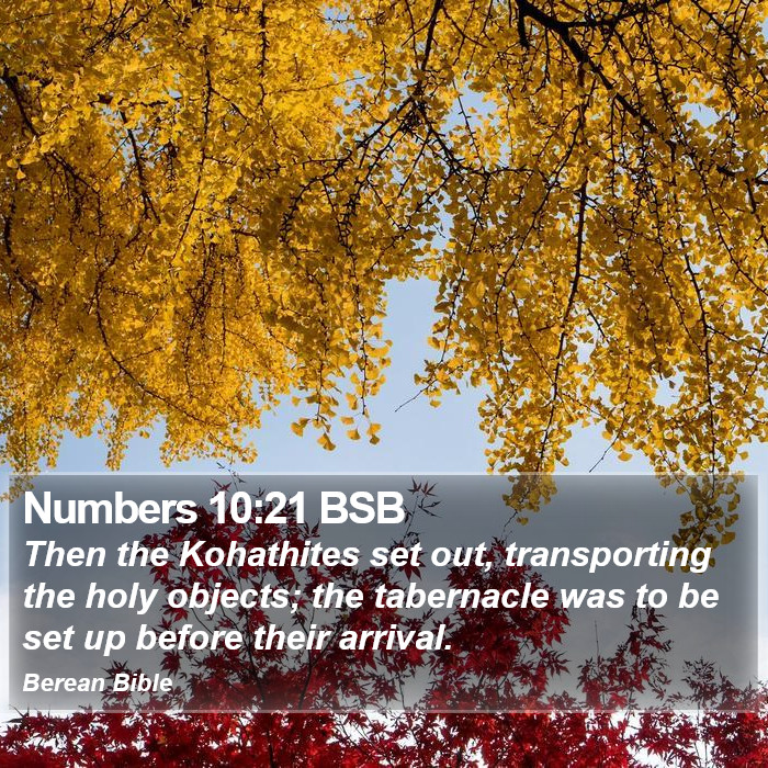 Numbers 10:21 BSB Bible Study