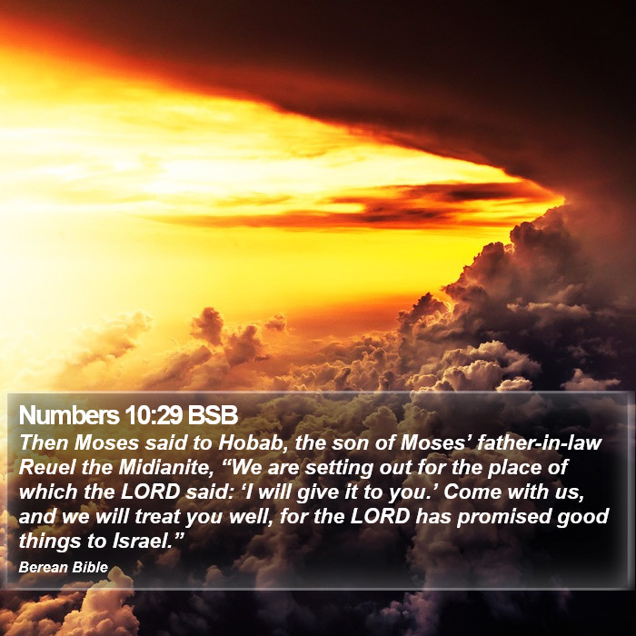 Numbers 10:29 BSB Bible Study