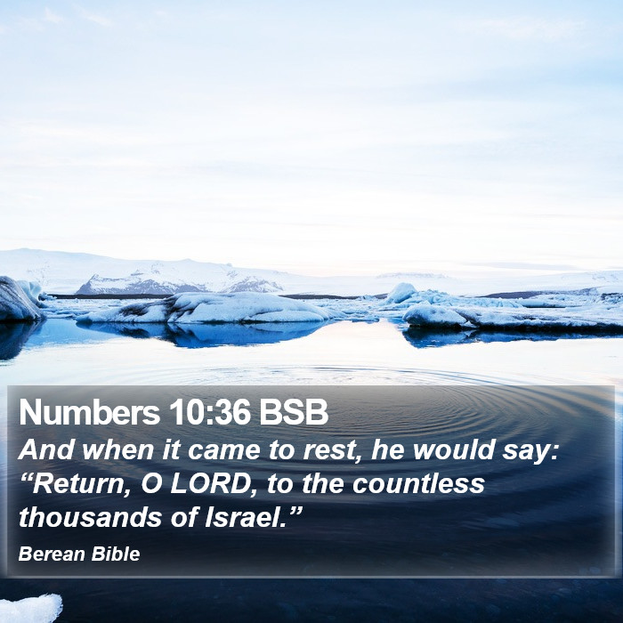 Numbers 10:36 BSB Bible Study