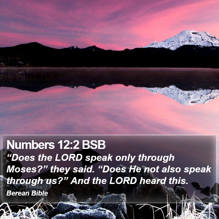 Numbers 12:2 BSB Bible Study