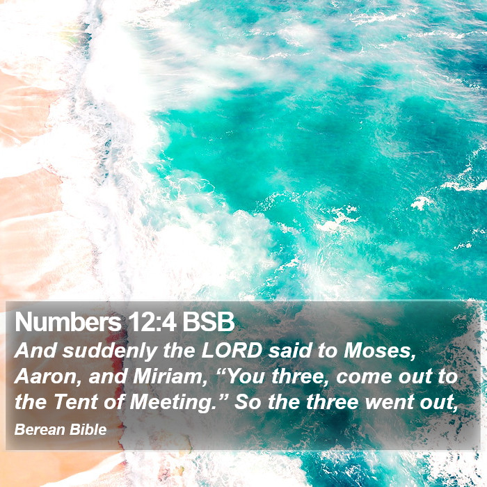 Numbers 12:4 BSB Bible Study