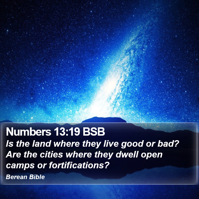 Numbers 13:19 BSB Bible Study