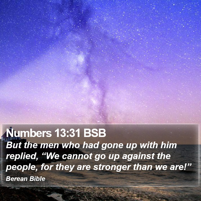 Numbers 13:31 BSB Bible Study