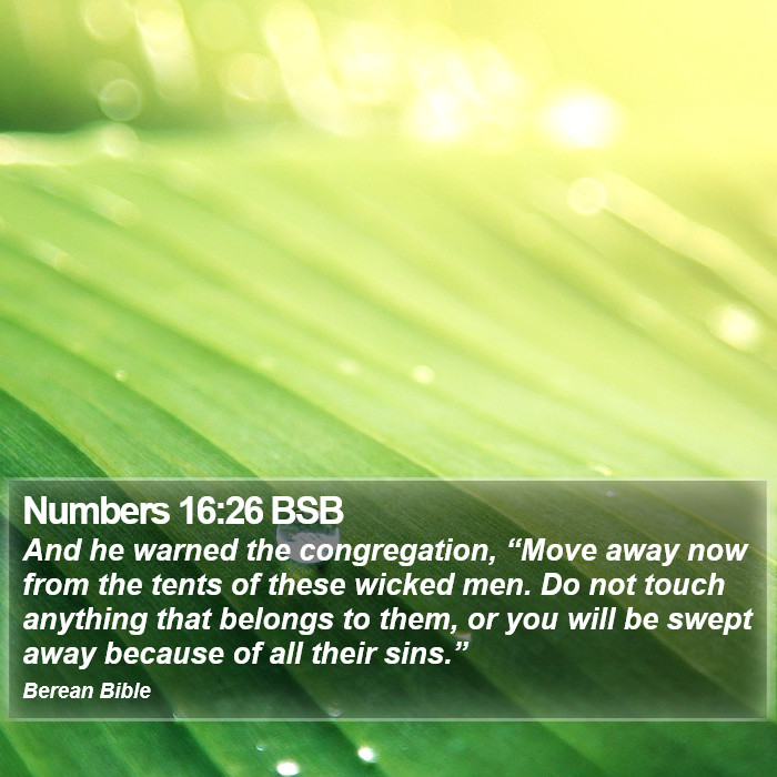 Numbers 16:26 BSB Bible Study