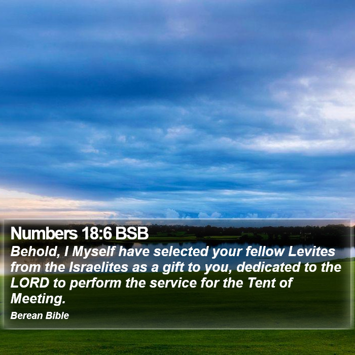 Numbers 18:6 BSB Bible Study