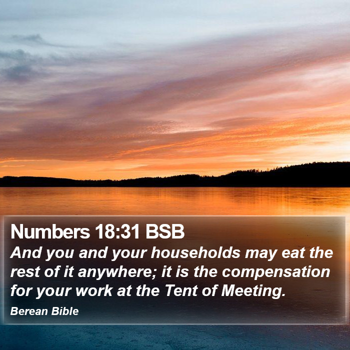 Numbers 18:31 BSB Bible Study