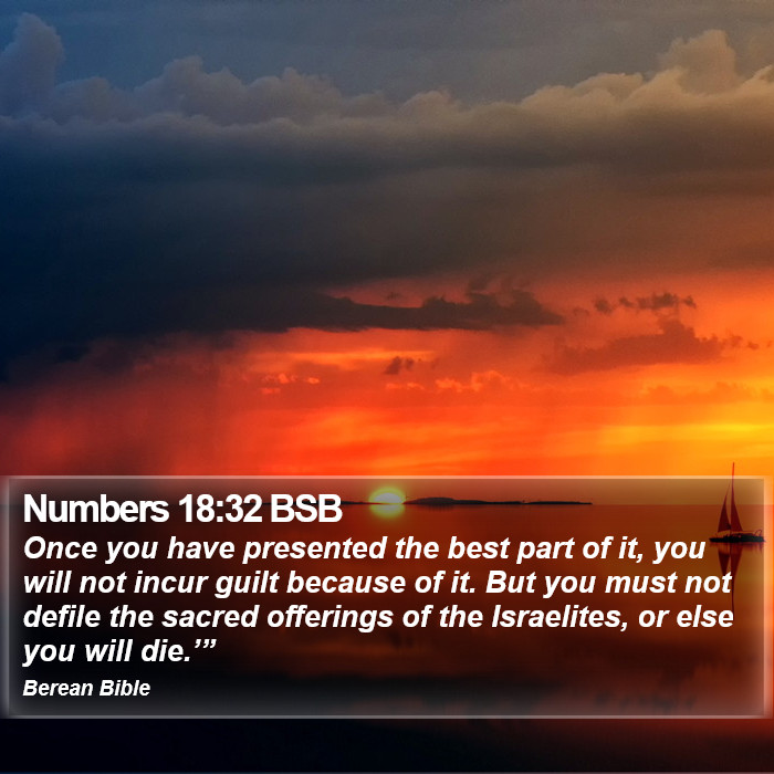 Numbers 18:32 BSB Bible Study