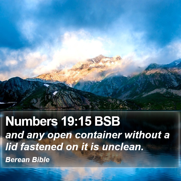 Numbers 19:15 BSB Bible Study