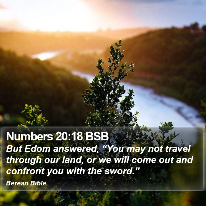 Numbers 20:18 BSB Bible Study