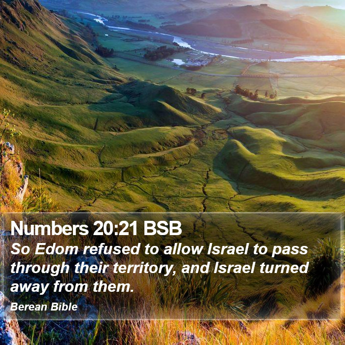 Numbers 20:21 BSB Bible Study