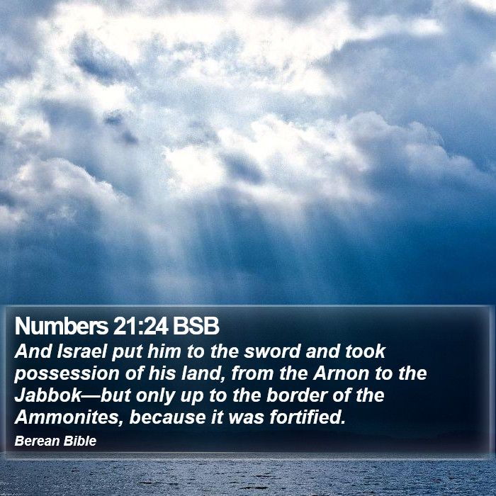 Numbers 21:24 BSB Bible Study