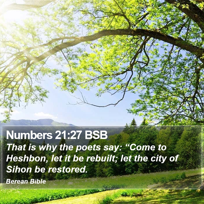 Numbers 21:27 BSB Bible Study