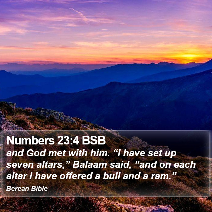 Numbers 23:4 BSB Bible Study