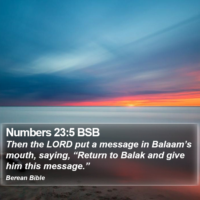 Numbers 23:5 BSB Bible Study