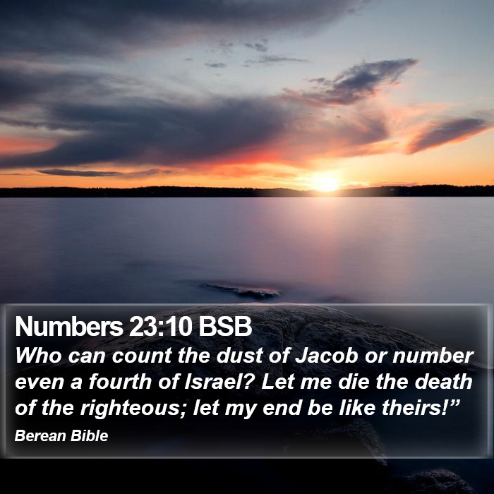 Numbers 23:10 BSB Bible Study