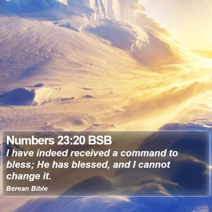 Numbers 23:20 BSB Bible Study