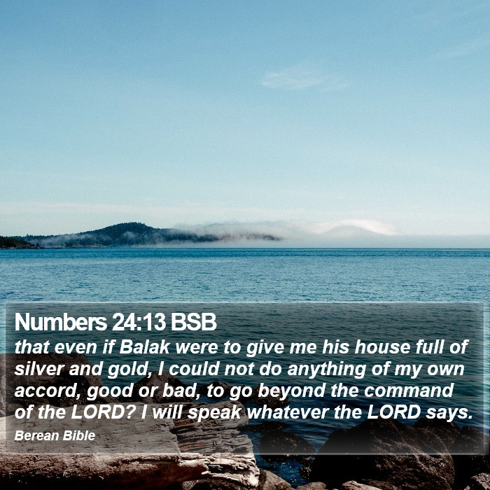 Numbers 24:13 BSB Bible Study